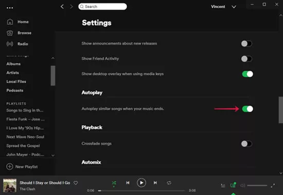 iOS/AndroidでSpotifyの自動再生機能をオフにする