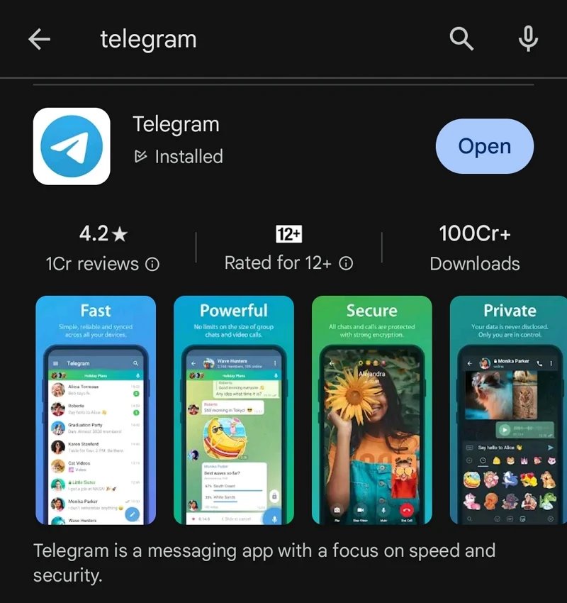 Telegramを更新する