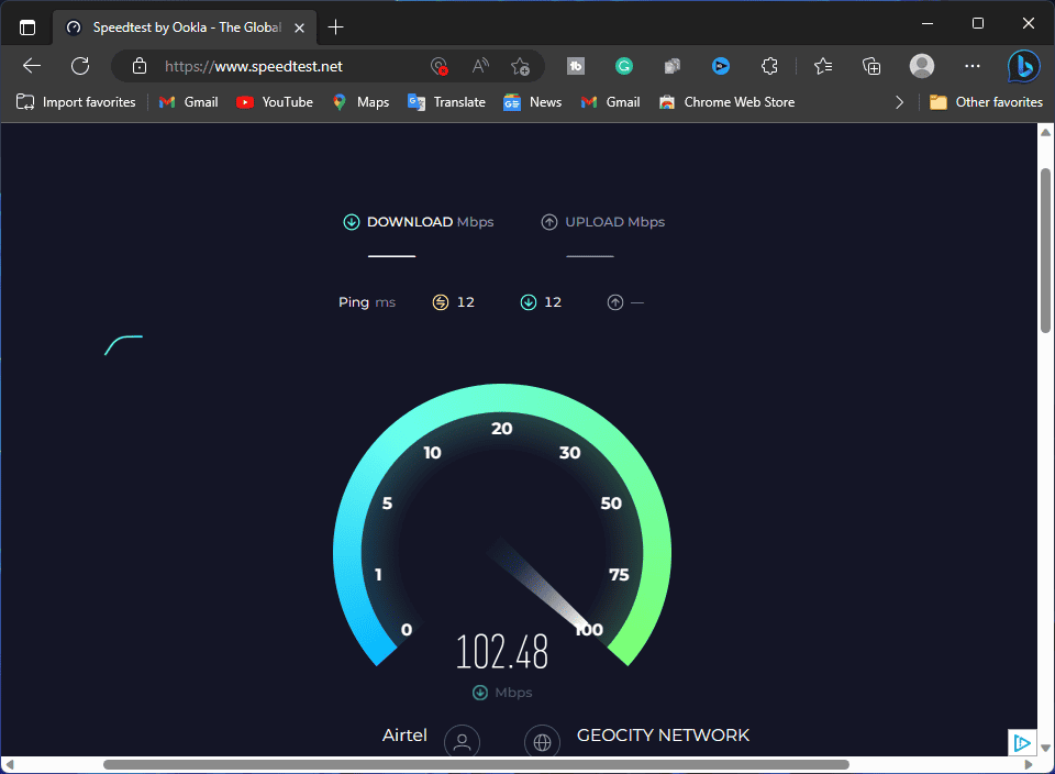 インターネット回線の速度をテストする